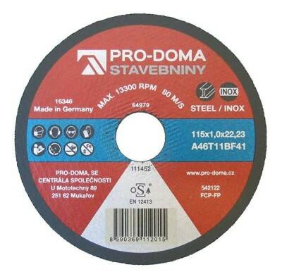 Kotouč řezný ocel nerez PRO-DOMA – 115 × 1 mm