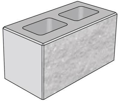Tvárnice plotová CS BETON Blok 20 protistranně štípaná šedá – 400 × 200 × 200 mm