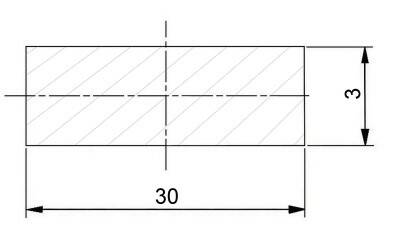 Plochá ocel 30 x 3 mm válcovaná