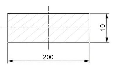 Plochá ocel široká 200 x 10 mm válcovaná